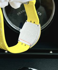 Đồng hồ nữ Franck Muller V32 ABF dây silicon màu vàng máy thụy sĩ