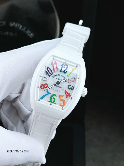 Đồng hồ nữ Franck Muller V32 ABF Color Dreams Ceramic White máy Thụy Sĩ siêu cấp