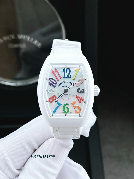 Đồng hồ nữ Franck Muller V32 ABF Color Dreams Ceramic White máy Thụy Sĩ siêu cấp