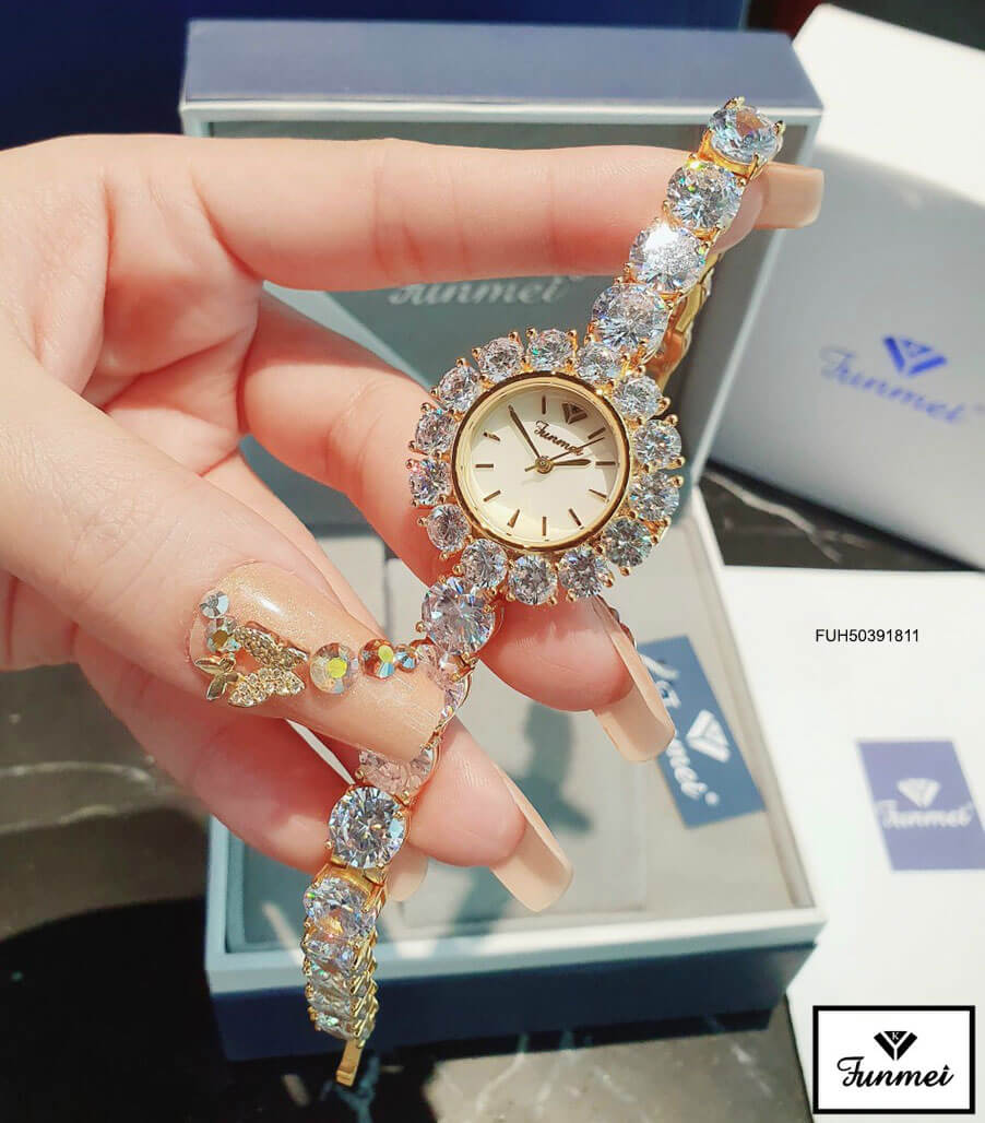 Đồng hồ Funmei nữ đính đá cực đẹp chính hãng giá rẻ