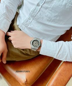 Đồng hồ đeo tay Hublot Nam Classic Big Bang Sang Bleu mặt xám cao cấp