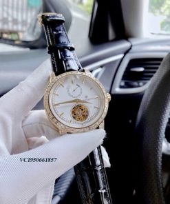 Đồng hồ nam Vacheron Constantin Patrimony automatic viền đá mặt trắng cao cấp