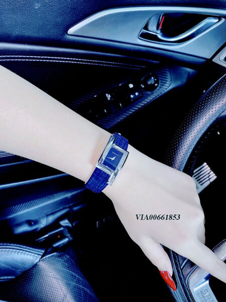 Đồng hồ Versace Greca Icon nữ mặt vuông dây da xanh cao cấp