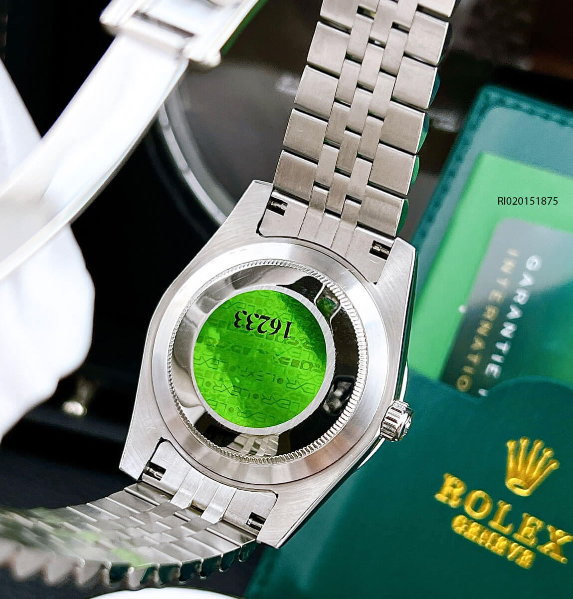 Đồng hồ Rolex Nam máy cơ đính đá mặt vi tính dây không gỉ