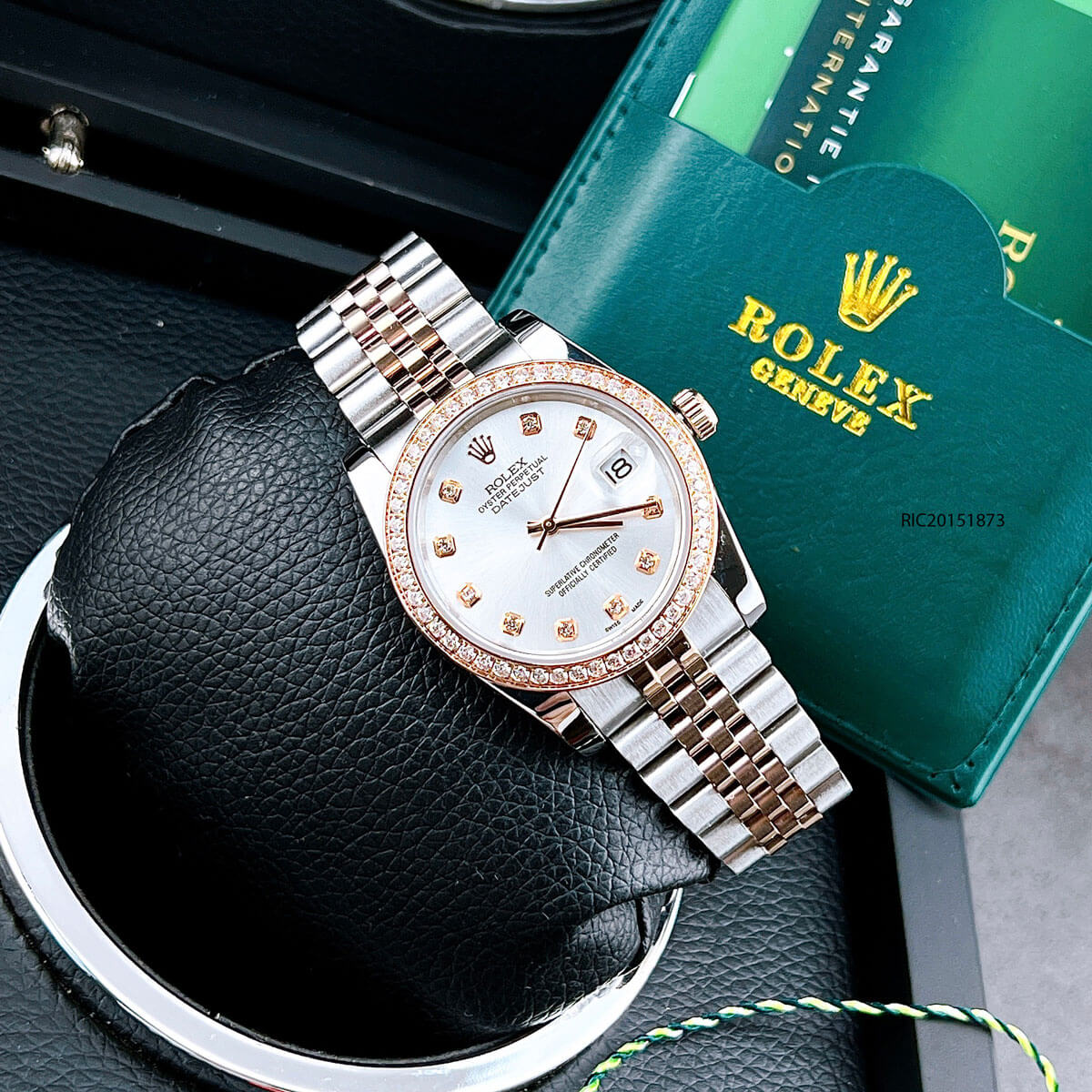 Đồng hồ Rolex DateJust máy cơ đính đá mạ vàng cao cấp
