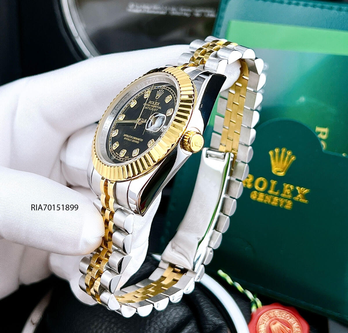 Đồng hồ Rolex Nam máy cơ tự động dây thép demi cao cấp
