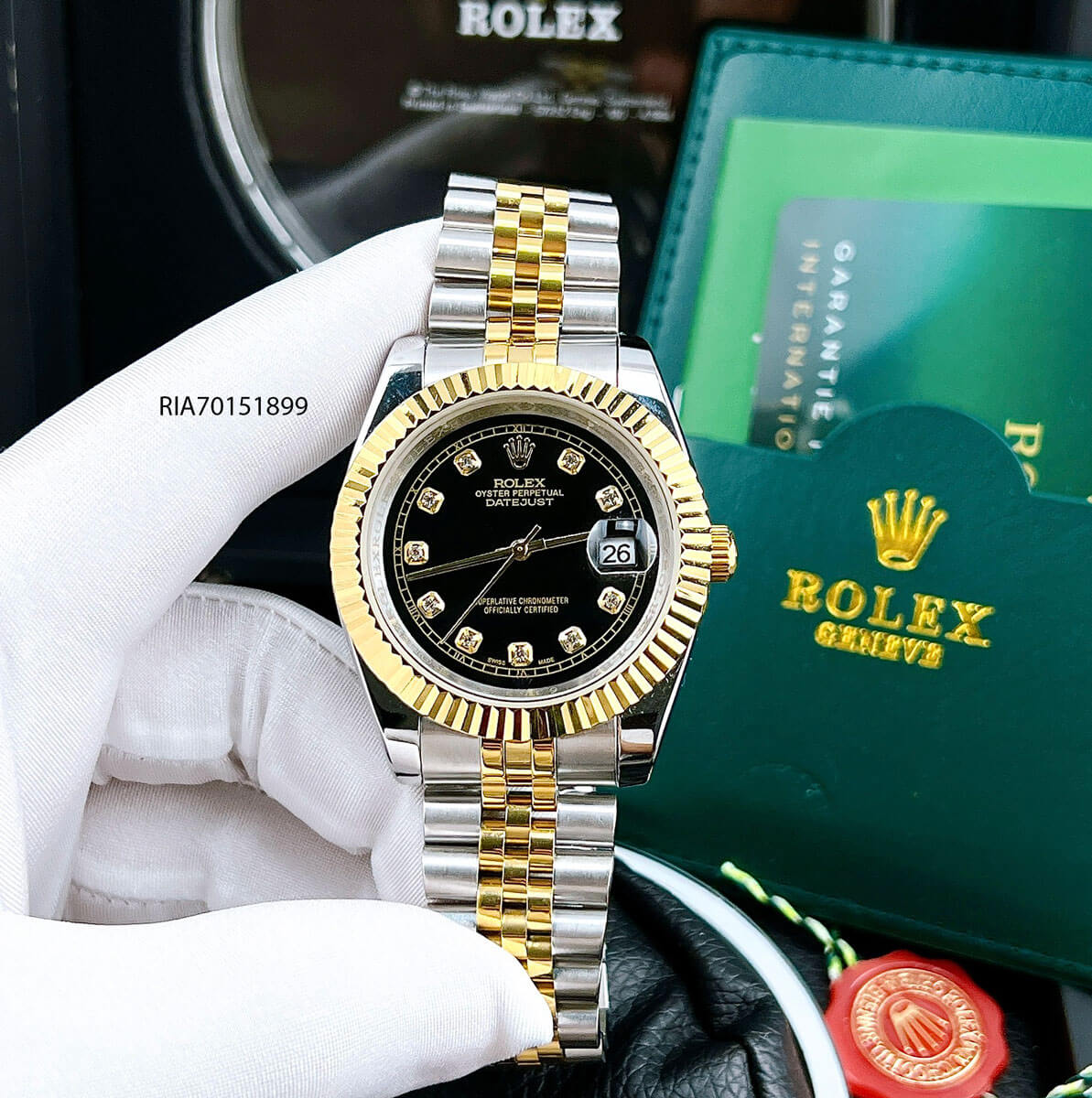 Đồng hồ Rolex Nam máy cơ tự động dây thép demi cao cấp