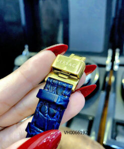 Đồng hồ Versace VANITY STEEL nữ dây da xanh cao cấp