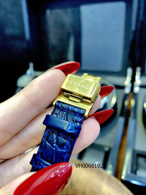 Đồng hồ Versace VANITY STEEL nữ dây da xanh cao cấp