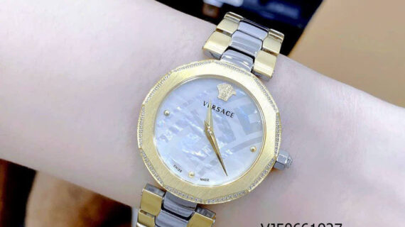 Đồng hồ Versace Ladies Idya Nữ dây thép không gỉ demi mặt trắng cao cấp