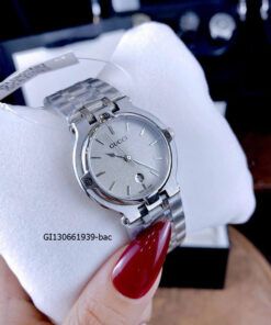 Đồng hồ Nữ Gucci Lady Quarzt Nhật thép không gỉ màu bạc mặt ngà
