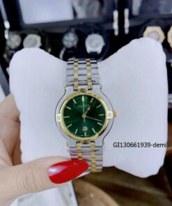 Đồng hồ Nữ Gucci Lady Quarzt Nhật thép không gỉ màu demi mặt xanh