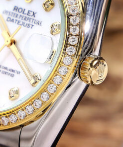 Đồng Hồ Rolex Lady Datejust máy pin Nhật dây demi vàng 36mm