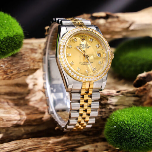 Đồng Hồ Rolex Lady Datejust máy pin Nhật dây demi vàng 36mm