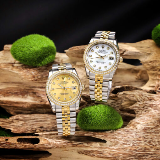 Đồng Hồ Rolex Lady Datejust máy pin Nhật dây demi vàng 36mm