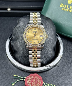 Đồng hồ Rolex DateJust nữ máy cơ dây thép không gỉ 31mm demi mặt vàng cao cấp