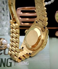 Đồng Hồ Nữ Rolex ROLEX DATEJUST dây president 3 mắc viền đá cao cấp