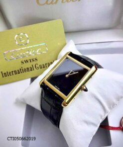 Đồng hồ Cặp Nam Nữ CARTIER TANK LOUIS máy Thụy Sĩ viền vàng