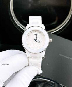 Đồng hồ Nữ Chanel mặt họa tiết hoa Trà 3D cao cấp