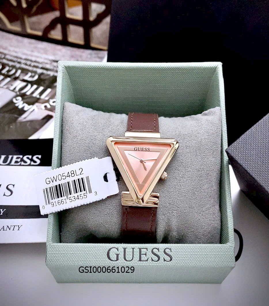 Đồng hồ Nữ GUESS TRIANGLE LEATHER WATCH GW0548L2