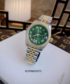 Đồng hồ nữ Rolex Datejust máy Pin Nhật viền đính đá cao cấp