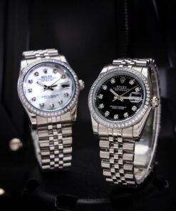 Đồng hồ nữ Rolex Datejust máy Pin Nhật viền đính đá cao cấp