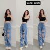 Mã 3356 Quần Jeans ulzzang ống rộng rách lớn nhiều cạp cao thời trang