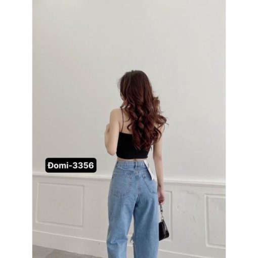 Mã 3356 Quần Jeans ulzzang ống rộng rách lớn nhiều cạp cao thời trang