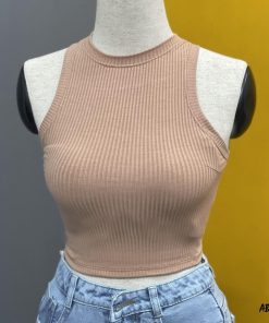 Mã ABL03 Áo ba lỗ nữ không co giãn croptop sát nách nữ ôm body thời trang Freesize 47kg