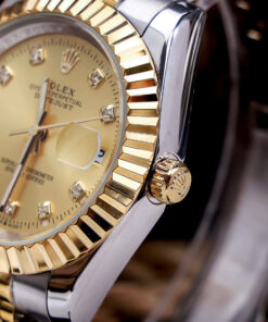 Đồng Hồ Nam Nữ Rolex DATEJUST máy Pin Nhật dây demi mặt vàng cao cấp