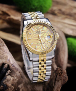 Đồng hồ Rolex Nam Datejust dây demi Pin Nhật viền trơn 36mm